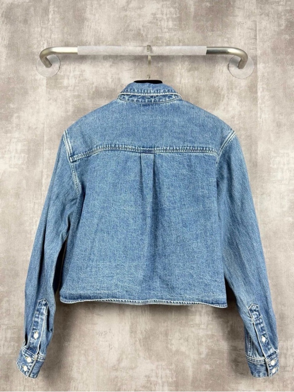 🚩steal Celine Light Blue Denim Cropped Jacket - Picture 2 of 8